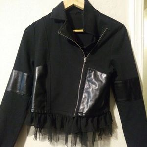 D-SIGNED DESCENDANTS GIRLS BLACK FAUX LE